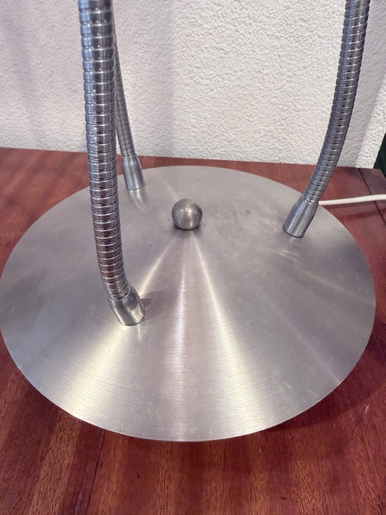 Harco Loor - Dutch Design - Lampe de table florale postmoderne à 3 lumières en acier inoxydable, Métal, Gris (photo 6 sur 9)