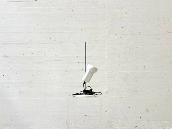 Image 1 of Lámpara de mesa de metal blanco estilo era espacial, década de 1970.