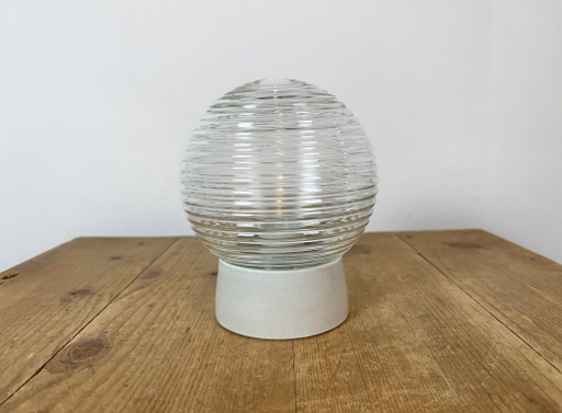 Plafonnier vintage en porcelaine blanche, années 1970 – plafondlampen, Glass, Ceramic (photo 2 of 12)