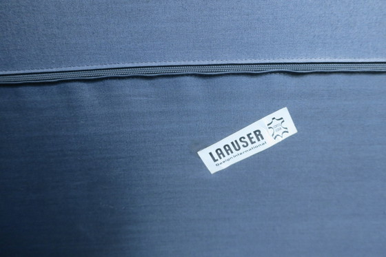 Image 1 of Patchwork Leather Lounge Chair and Ottoman in Olive Green by Laauser, 1970s