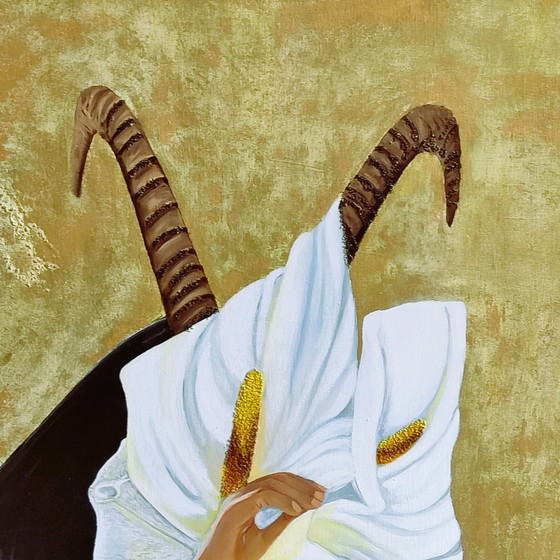 Image 1 of Einzigartige Olivenölmalerei - Surrealistisches Kunstwerk