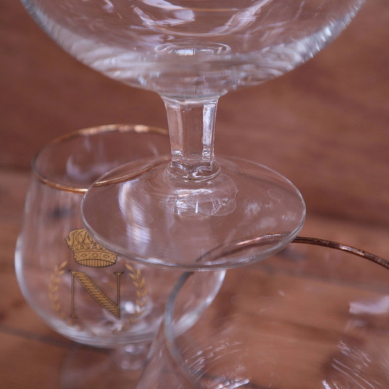 4 grandi bicchieri da Cognac antichi NAPOLEON – Bicchieri e caraffe, Crystal, Glass, Vintage (photo 6 of 7)
