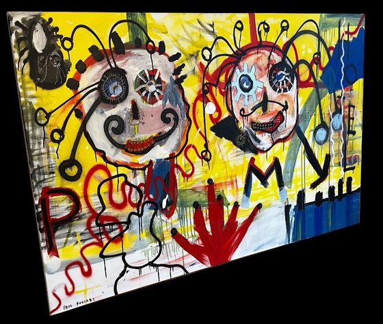 Image 1 of Kostabi, Paul - Fantasticità - Tecnica mista su tela - Unico