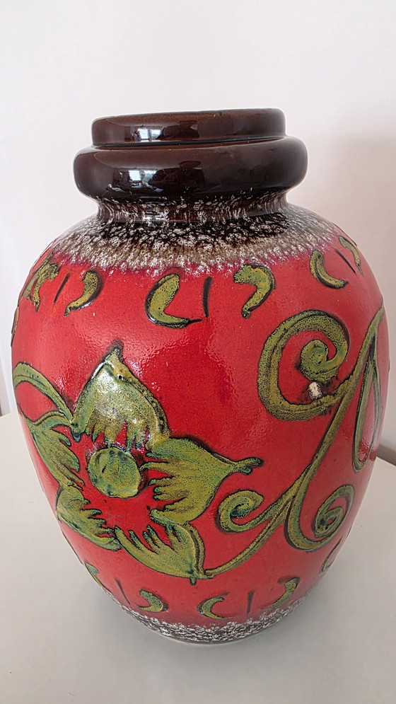 Image 1 of Scheurich Fat Lava floor vase 286-42 – W. Germany Vintage 1970s