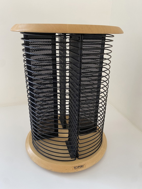 Image 1 of Vintage Techpoint rotating CD rack in Memphis style - 1980s