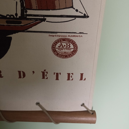 Hochwertiger maritimer Wandbehang im Vintage-Stil – Thonier d’Étel – Blaudeau S.A.