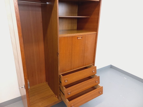 Image 1 of Vintage Scandinavian style teak secretary cabinet from the 60s