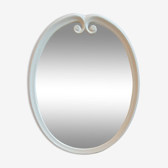 Image 1 of White metal mirror from 1970