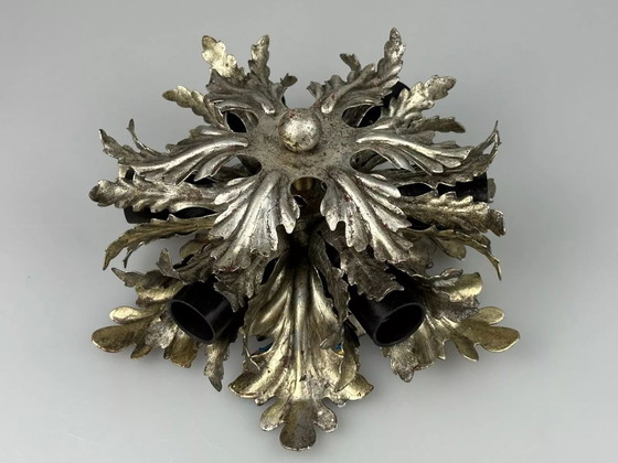 Image 1 of 60s 70s wandlamp plafondlamp Florentijns metaal Banci Firenze Design