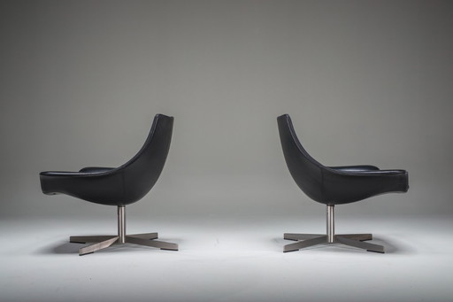 Set of Leather Armchairs by Rodolfo Dordoni for Matteo Grassi, 1990s