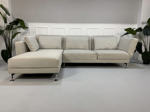 Brühl Moule Ecksofa Stoff Sofa Schlaffunktion Beige