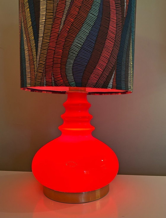 Image 1 of Doria Lighting - Opal glass lamp with internal lighting and modern shade