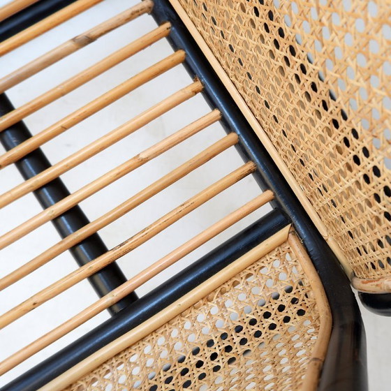 Image 1 of Design-Sesselpaar aus Bugholz und Korbgeflecht, Stil Jan Bocan