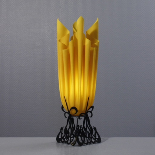Georgia Jacob - Vintage metal & resin post-modern design lamp 1990s France