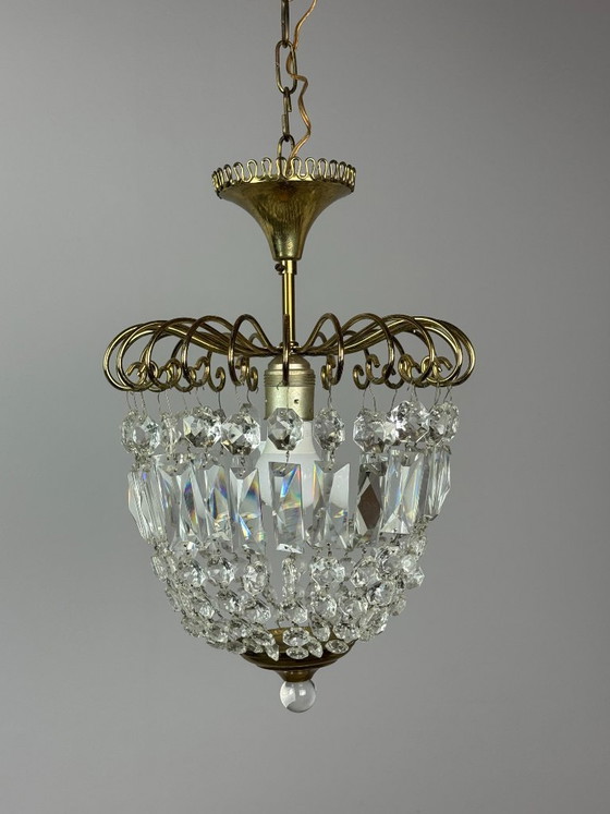 Lustre décoratif en cristal “Strawberry” style Josef Frank, design Mid-Century, années 60 – Suspensions (photo 15 of 20)