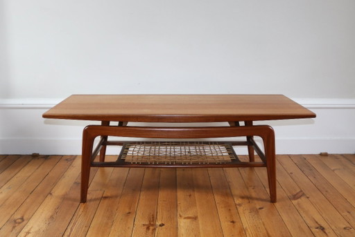 Mesa de centro escandinava vintage de teca Hovmand Olsen, 1960