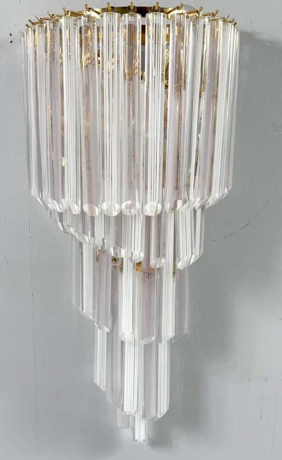 Image 1 of Lampada da parete/applique a cascata di metà secolo di Paulo Venini, vetro di Murano, Italia, anni '70