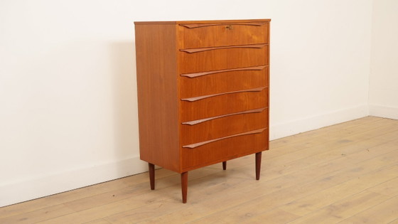 Vintage Deense Ladekast | Teak | 6 Lades | 106 Cm – Ladekasten, Wood (photo 2 of 9)