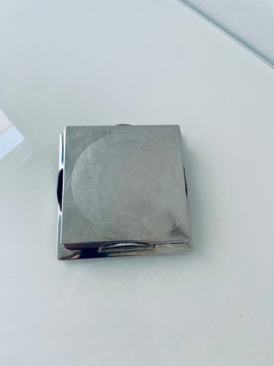 Image 1 of Ikea Groggy Vintage Coasters – Set di 6 sottobicchieri in acciaio inossidabile con supporto