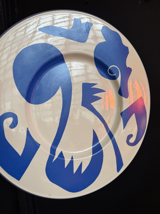 Image 1 of Fauvistisch keramisch bord van St. Clement.