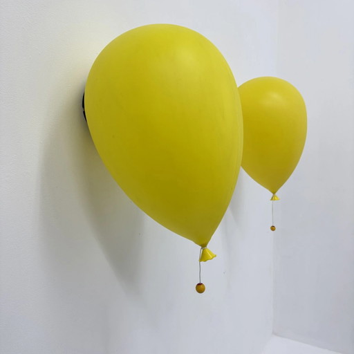 Paar grote Palloncino Wandlampen van Yves Christin voor Bilumen, 1984