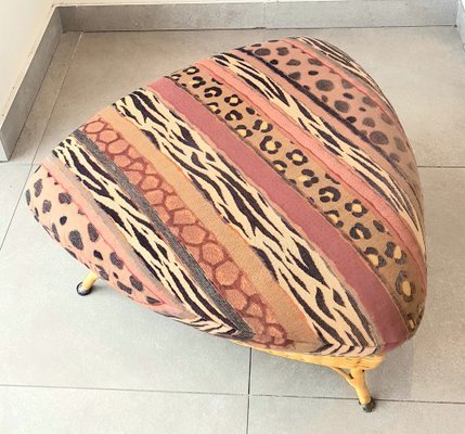 Loungestoel in jungle-stijl met voetenbank van Rolf Benz, set van 2