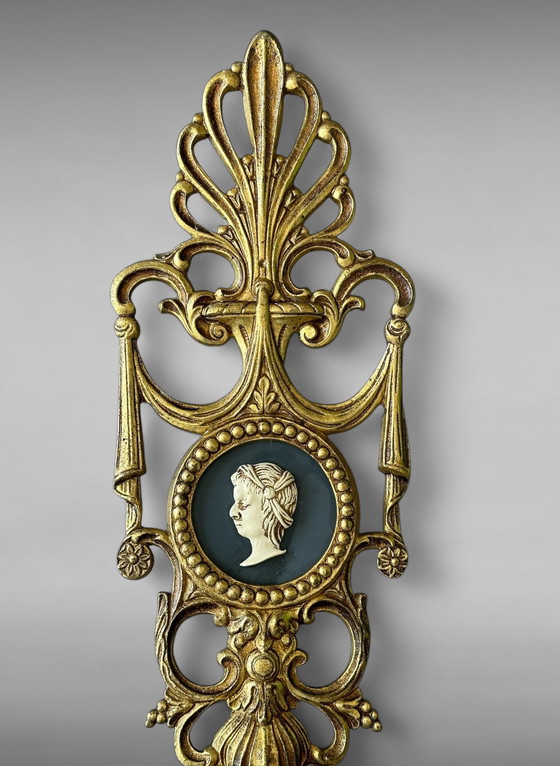 Image 1 of Lampada da parete in stile impero antico vintage in bronzo Art Déco