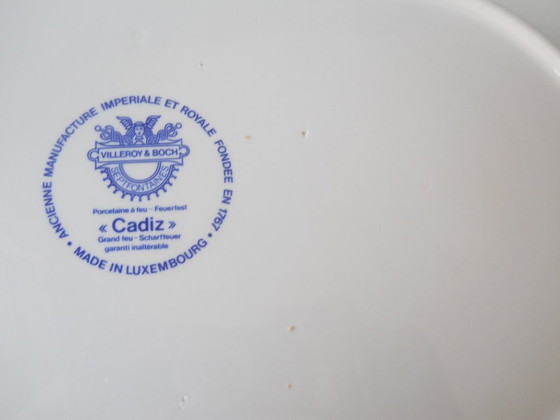 Image 1 of Plat de service vintage Villeroy & Boch Cadiz, assiette à gâteau et saucière