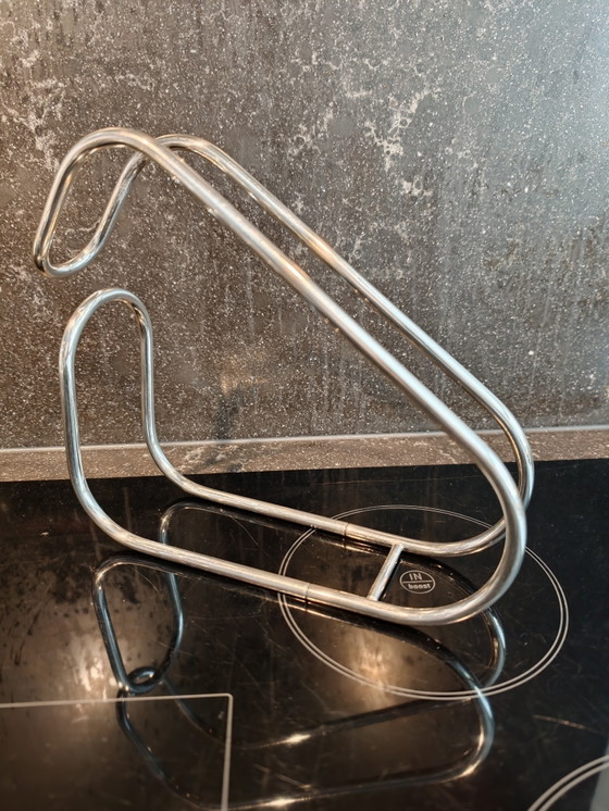Image 1 of 3 signierte, versilberte Weinflaschenhalter – Hergestellt in Italien