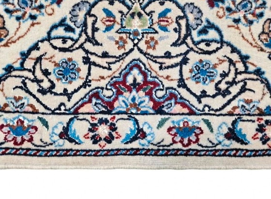 Image 1 of Hand-knotted Persian wool Nain rug runner Fine 60x193cm