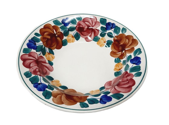 Image 1 of Hand painted deep ceramic wall-hanging plate 20 cm