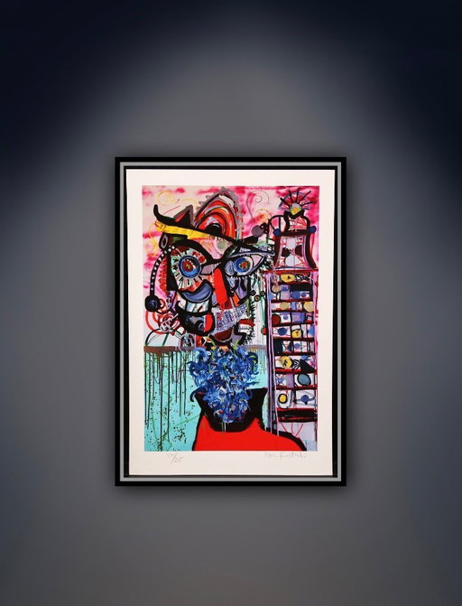 Paul Indrek Kostabi: "Unable To Fall Into The Dream - Edition 2025." Hand-signed, no. 8/25. In excellent condition. Print run of