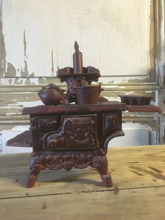 Stufa, stufa in ghisa in miniatura + utensili – Oggetti decorativi, Vintage (photo 8 of 15)