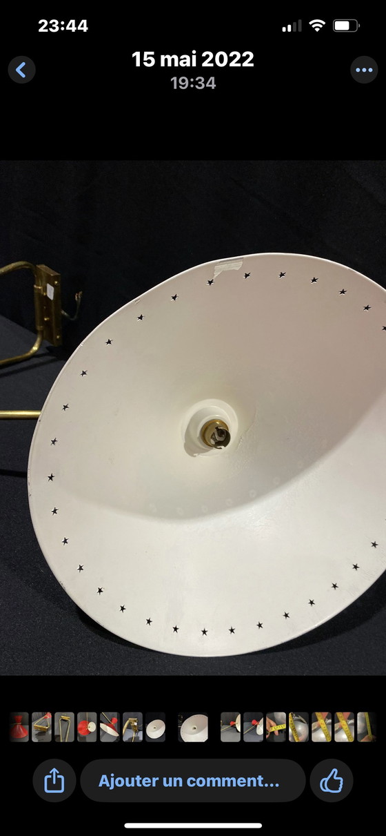 Image 1 of Lampada da parete diabolo rené mathieu lunel stelle in lamiera design xx secolo