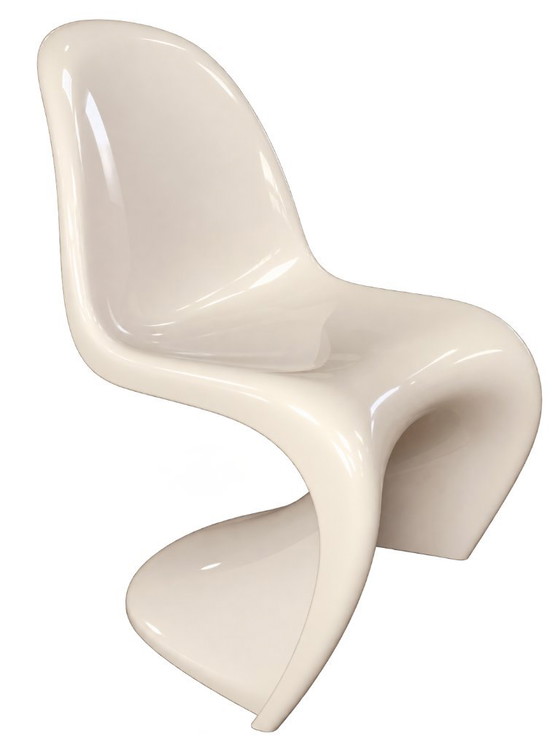 Dos sillas Verner Panton Chair, blancas, Sillas auxiliares, Plástico, Blanco, Design (foto 4 de 7)