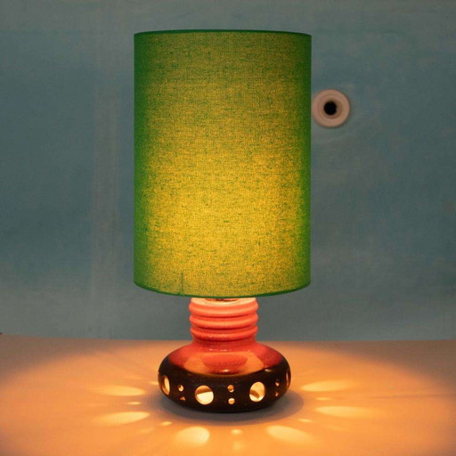 Space age 70s tafellamp fat lava keramiek vintage 70s lamp