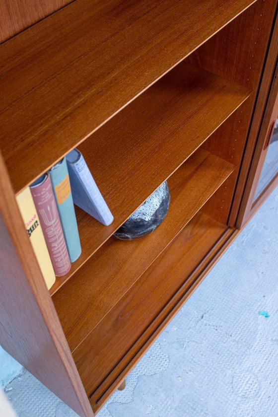 Image 1 of Vintage teakhouten vitrinekast, dressoir, ladekast, Hundevad Deens