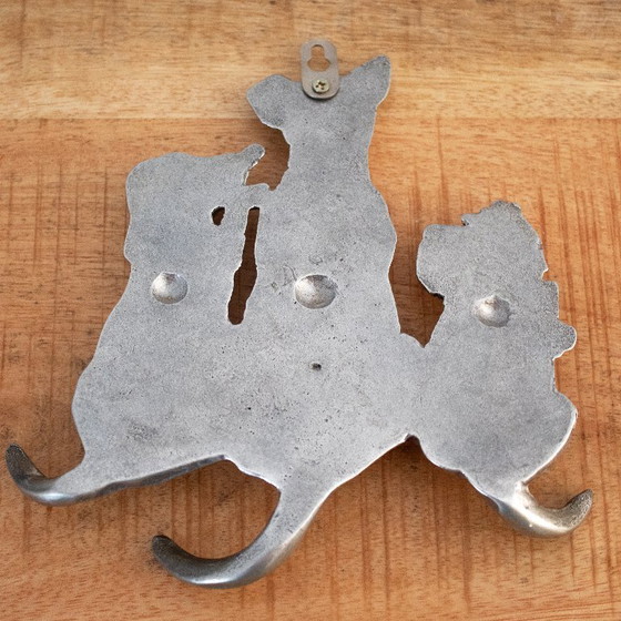 Image 1 of Aluminum Dog Wall Rack for Keys or Leashes