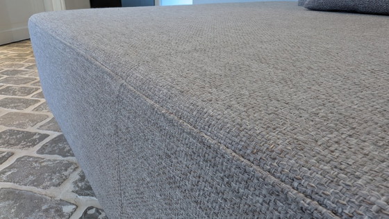 Image 1 of Stoffen Bank Grijs - 1,5 Zits, Loveseat - incl. extra stof
