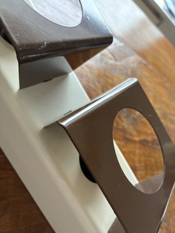 Image 1 of Lámpara cúbica de estilo espacial/mediados de siglo Philips marrón/beige/blanco