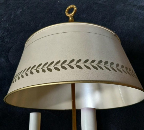 Exceptional Empire Style Bouillotte Lamp, Swan, Lucien Gau - Perfect Condition * – Table lamps, Metal, Brass (photo 12 of 14)