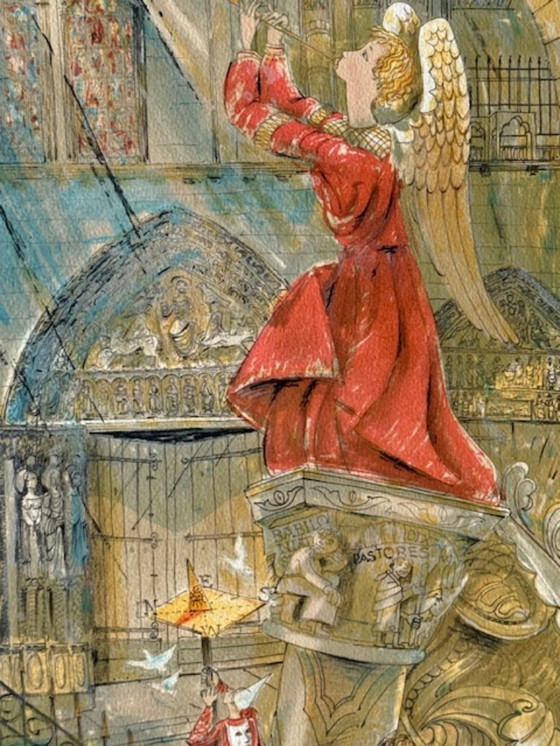 Image 1 of Litografia "Il ponte" di Emil Weddige