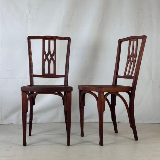 Image 1 of Paar Esszimmerstühle Modell 333 von Josef Hoffmann für Jacob & Josef Kohn, Wien, 1901