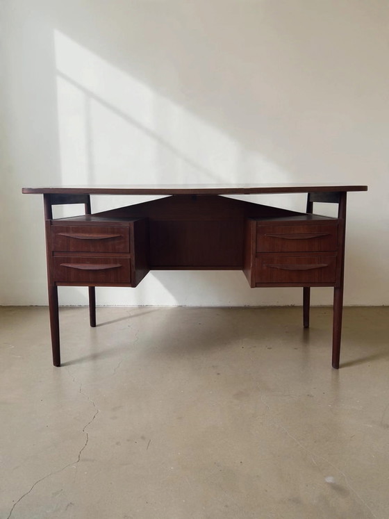 Danish Teak Desk by Gunnar Nielsen Tibergaard, 1960s – Scandinavian (photo 2 of 3)