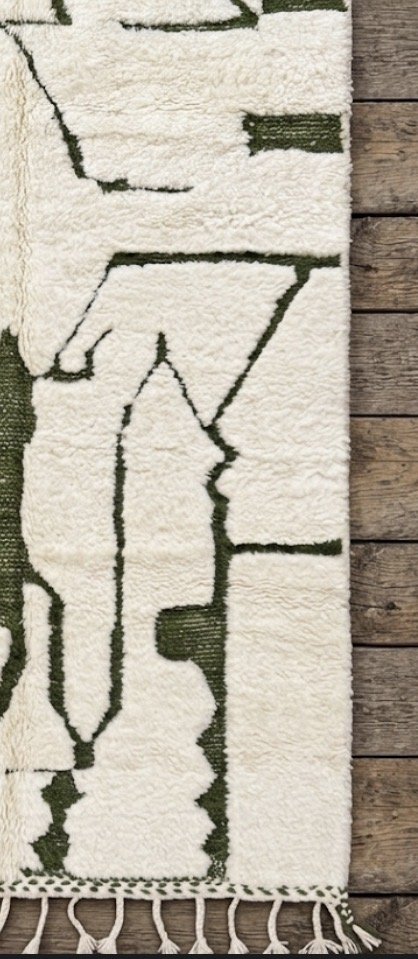 Image 1 of Handgeknüpfter marokkanischer Beni-Ouarain-Teppich, modernes abstraktes Design – 247 x 153 cm

