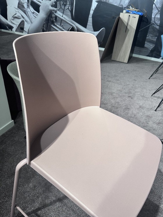 Image 1 of 2 pink bar stools