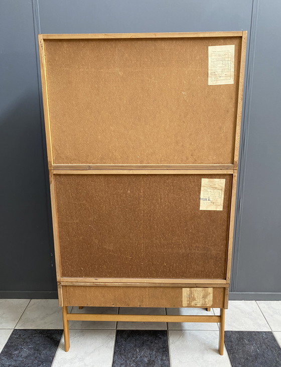 Image 1 of Kleines Highboard mit Vitrine von Jitona 1970S