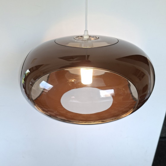 Image 1 of Massive Bug Eye brown vintage space age lamp