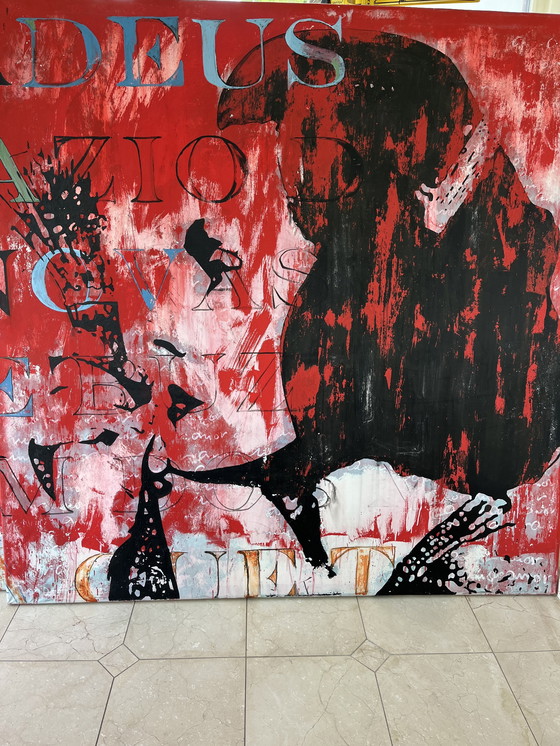 Image 1 of Erik De Bruijn Schilderijen - 2 Stuks Van 2m Bij 2m