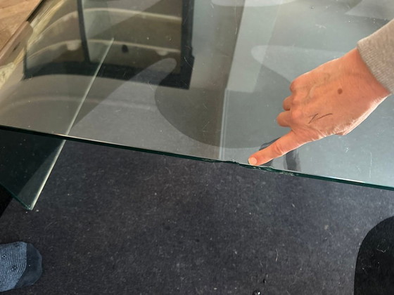 Image 1 of Glazen design tafel van Fiam Waterfall 1970